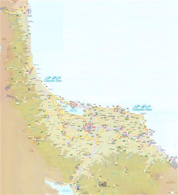 نقشه استان گیلان
