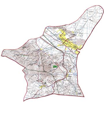 نقشه شهرستان نطنز