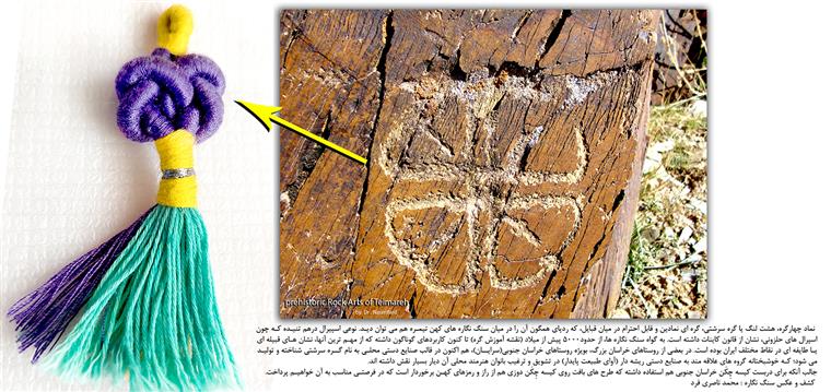 نماد چهارگره، هشت لنگ یا گره سرشتی و سنگ نگاره های کهن ایران